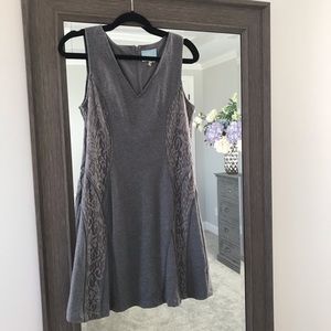 CeCe by Cynthia Steffe Gray Fit & Flare Dress